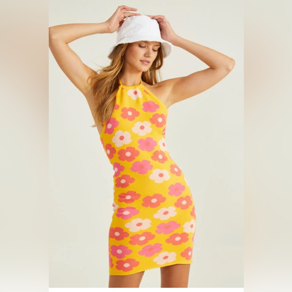 NWT Daisy Halter Knit Dress- Altar'd State